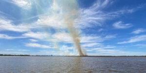 Nuevos incendios en las islas frente a la zona sur de Rosario.
