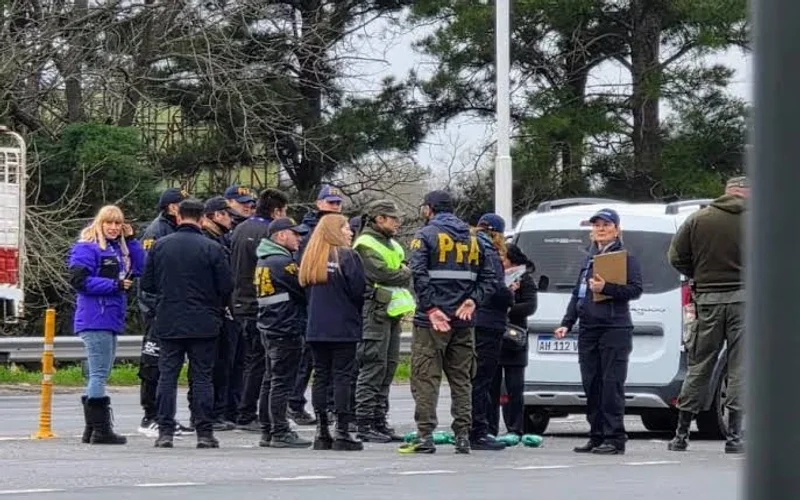Operativo de Migraciones en el peaje de General Lagos
