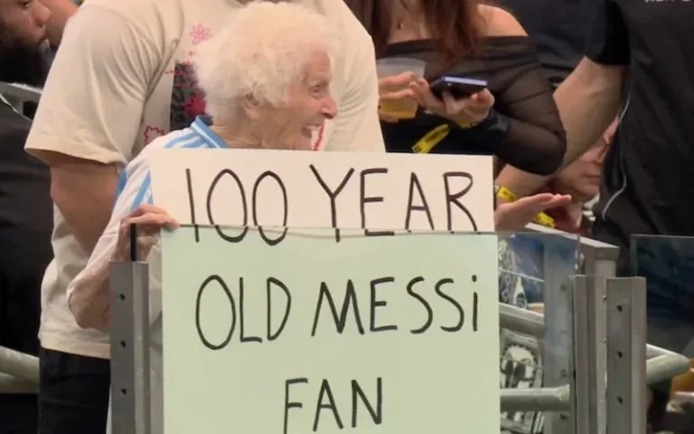 Pauline, la fan de 100 años que emocionó a Messi