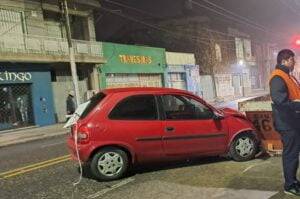 Chocó contra un volquete