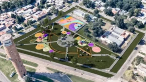En Rosario, las plazas de barrio tendrán juegos que integran la discapacidad
