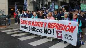 movilización jubilados Rosario