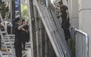 Protocolo antipiquetes por manifestación en el Libertador