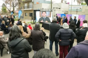 pavimento definitivo en el barrio Antártida Argentina