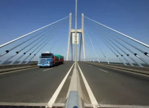 radares de control de velocidad en puente Rosario Victoria