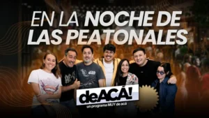 Rosariolaciudad media en la noche de las peatonales