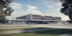Reactivan obras para finalizar el Hospital Regional Sur en Rosario.
