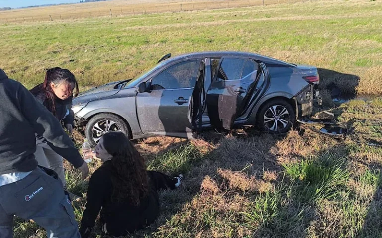 Rocío y José Bonacci resultaron heridos en un accidente vial.