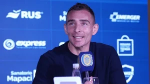 Rosario Central presentó a Marco Ruben en conferencia de prensa.