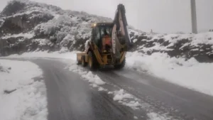 San Luis vivió nieve en medio de la tormenta de Santa Rosa.