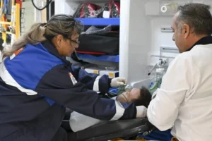 Ambulancias del Sies 107 en Santa Fe