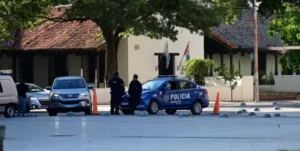 Patrullero en operativo policial en la provincia de Santa Fe