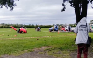 Se estrelló un helicóptero en Pueblo Esther y hay dos heridos 