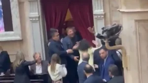 Tensión en Diputados: Zago y Almirón protagonizan pelea a golpes.