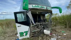 Zona del siniestro en la autopista Rosario-Santa Fe