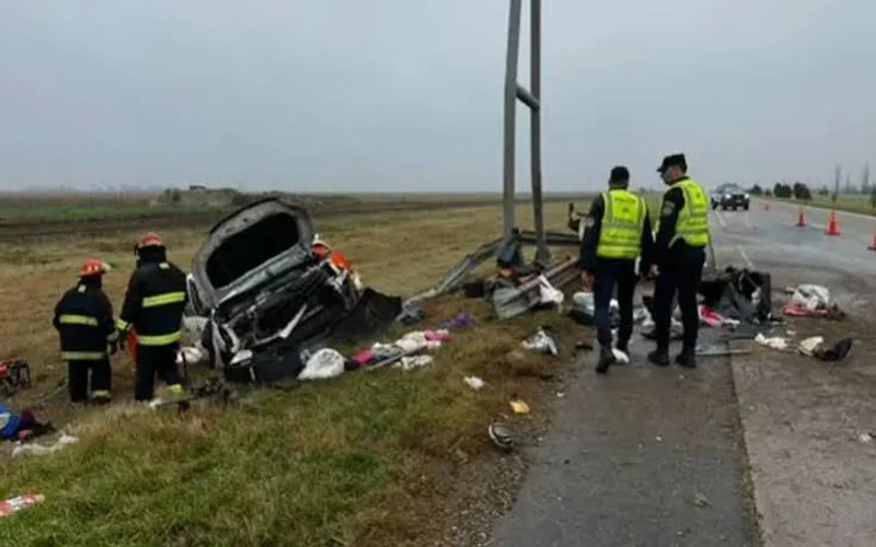 Triple choque fatal en la autopista Rosario-Córdoba