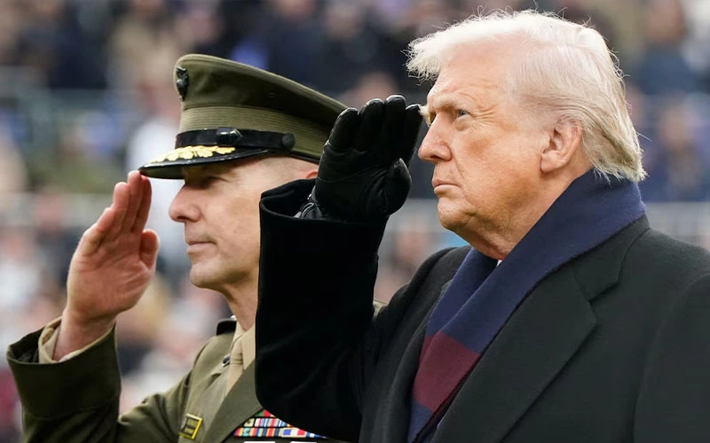 Trump anunció un fuerte aumento del gasto militar para 2027.