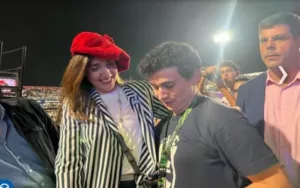 Victoria Villarruel visitó el festival de Jesús María en Córdoba