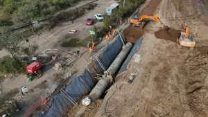 Obras del acueducto Santa Fe-Córdoba en la región centro del país