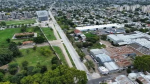 Obras en la nueva avenida Ayacucho en la zona sur de Rosario