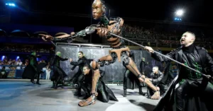 Carroza y comparsa en el Carnaval de Río de Janeiro