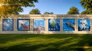 El mural colectivo que transforma el cementerio El Salvador