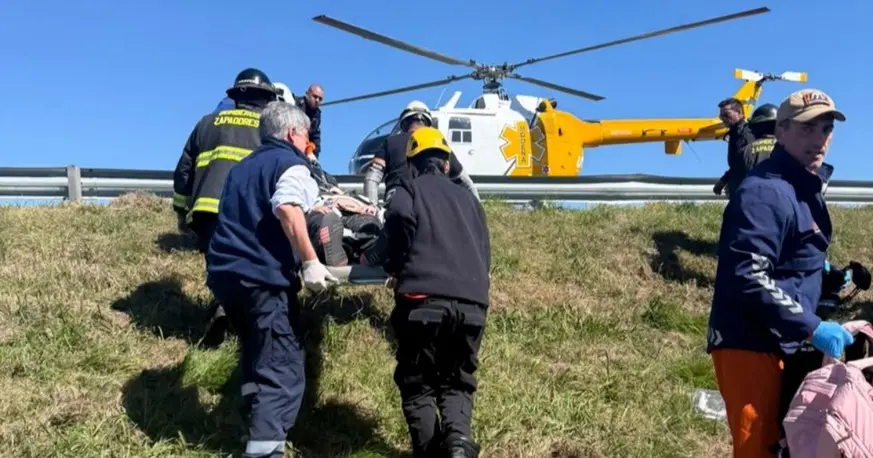 Choque en autopista a Córdoba: rescataron a una embarazada