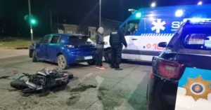 Patrullero en un siniestro vial sobre la Ruta 34