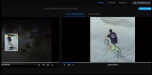 Patrullero policial en Rosario durante un operativo de control