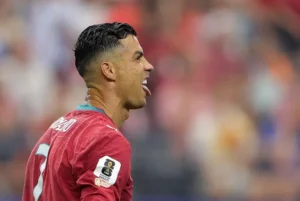 Cristiano Ronaldo en un partido con su equipo