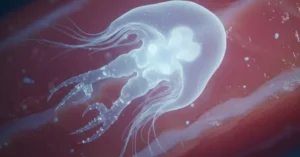 Ilustración sobre un organismo microscópico que vive sin oxígeno