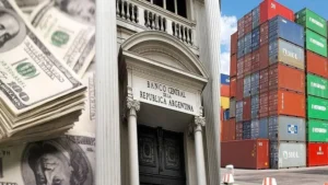 Billetes de dólar y tipos de cambio en Argentina