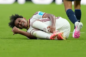Lamine Yamal durante un partido con la selección de España