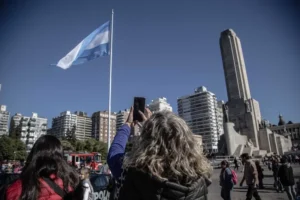 Turistas en Rosario durante un fin de semana largo
