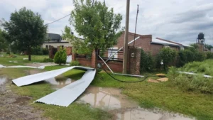 temporal con granizo en Rosario