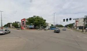 Patrullero y operativo policial en zona oeste de Rosario