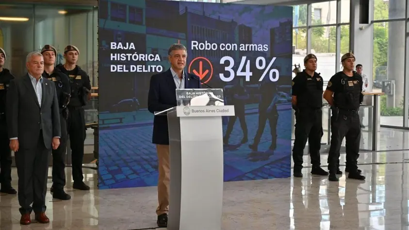 Jorge Macri resaltó una baja récord del delito en CABA