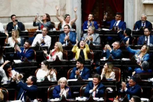 Karina Milei en un acto político