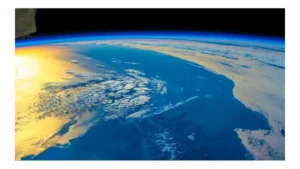 Ilustración de la Tierra vista desde el espacio