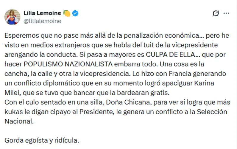 Lemoine cruzó a Villarruel por el video de Malvinas