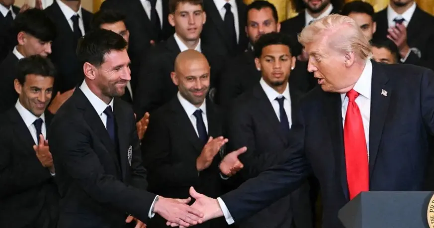 Messi visitó la Casa Blanca con todo el Inter Miami