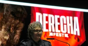 Javier Milei en medio de su disputa con Techint