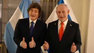 Javier Milei en una visita oficial a Israel