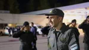 Nahuel Gallo reapareció en un acto oficial de Gendarmería