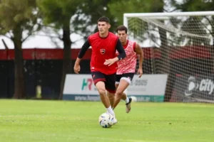 Nicolás Goitea en un entrenamiento de Newell’s Old Boys