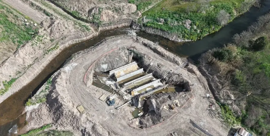 Nuevo puente sobre el Saladillo: la obra ya llegó al 55%