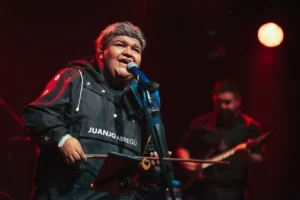 Juanjo Abregú en una peña en Rosario