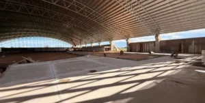 Obras en el velódromo techado de Rafaela