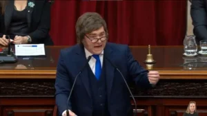 Cadena nacional del presidente Javier Milei en televisión