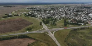 Maquinaria trabajando en la reconstrucción de la Ruta 39 en Santa Fe